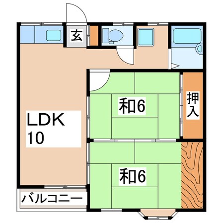 郡山駅 バス23分  新蟻塚下車：停歩6分 1階の物件間取画像